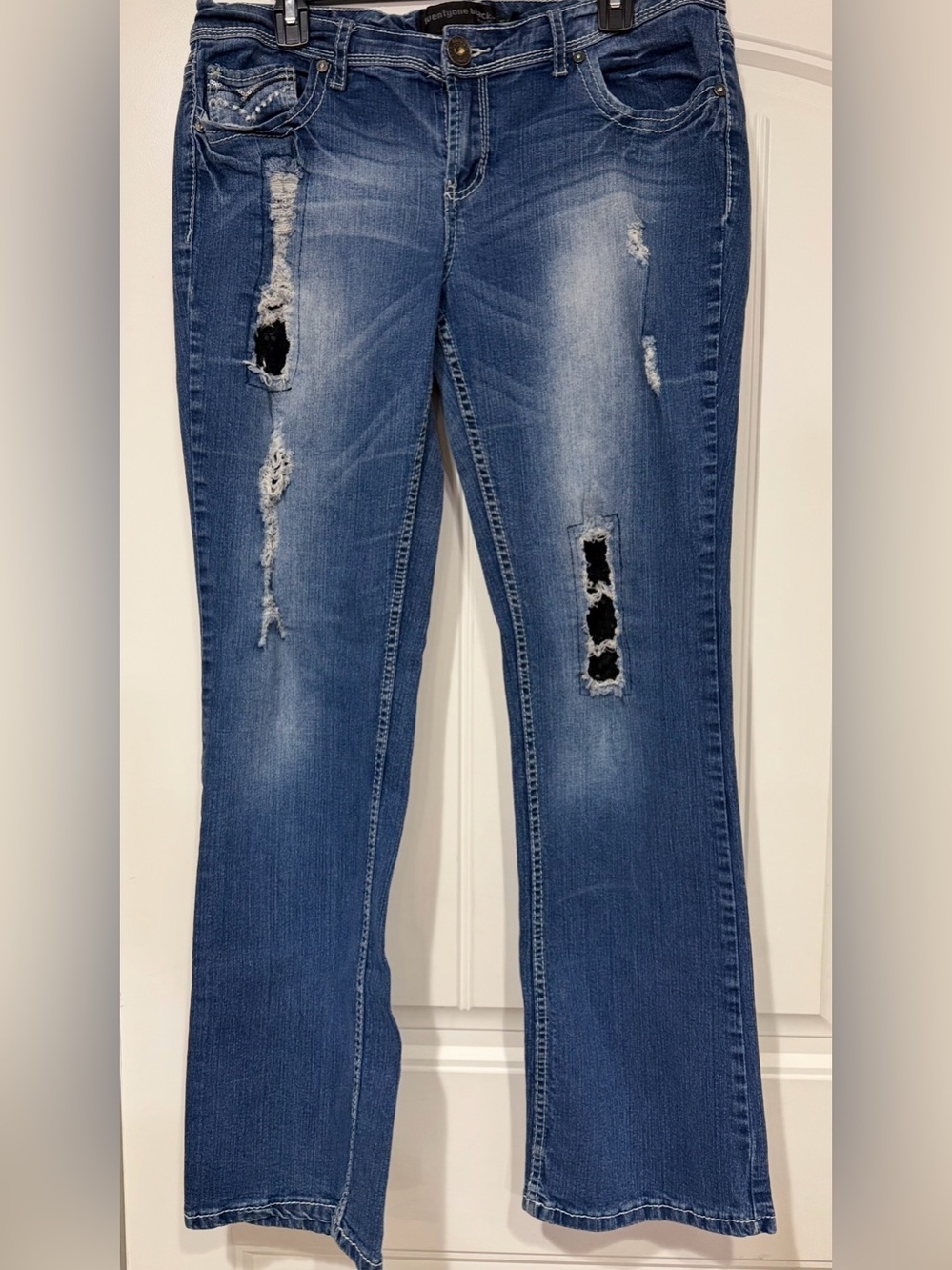 Rue21 Women's Distressed Boot Cut Jeans-Size 15 Juniors